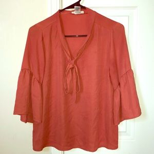 Coral/Orange Work Blouse